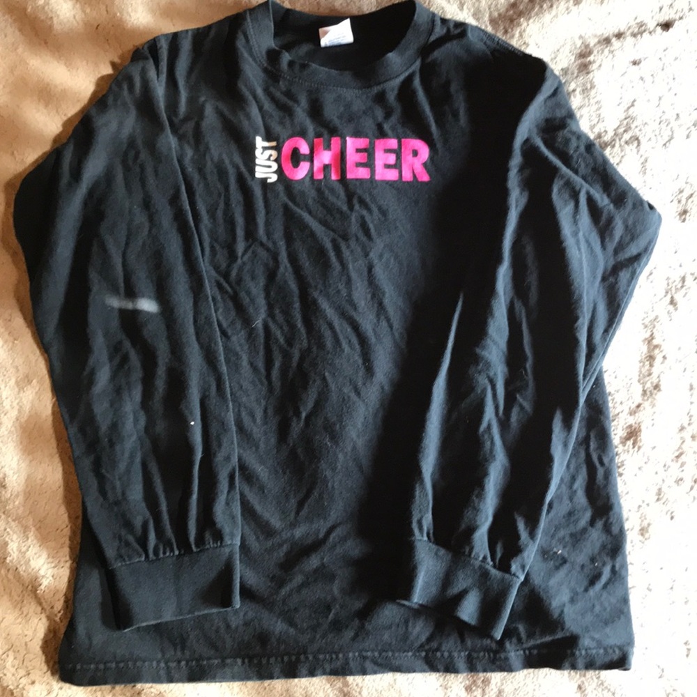 Log Sleeve T-shirt “Just Cheer”